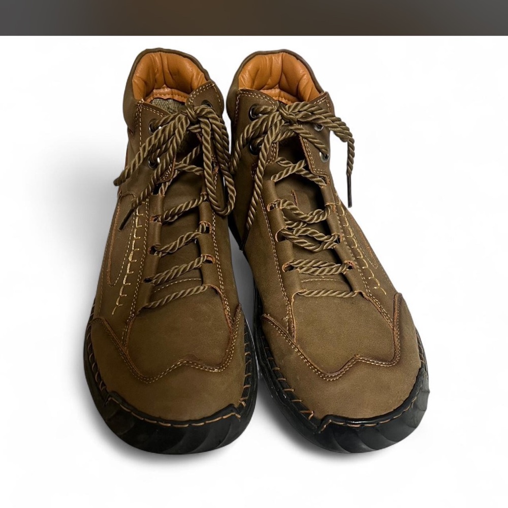 Salkin Brown Leather Barefoot Boots - EU 44 (US Men’s 10.5)